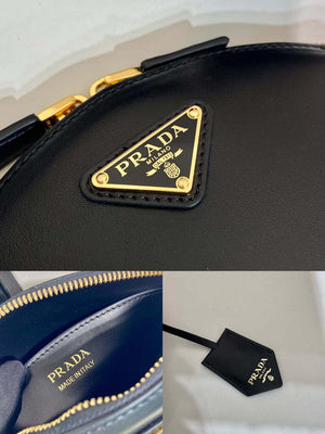 Prada 1BH212 Black Leather Mini Shoulder Bag - Default Title - View 9