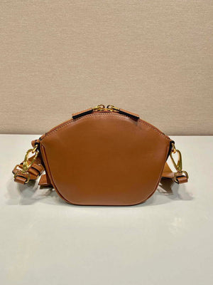 Prada 1BH212 Brown Leather Mini Shoulder Bag - Default Title - View 6