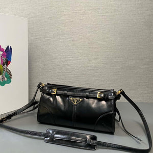Prada 1BH215 LusSolf leather shoulder bag Black - Default Title - View 5