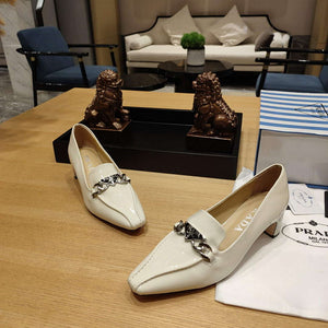 Prada 1D193N Patent Leather Loafers 50 mm Heel P67326 - 35 - View 5