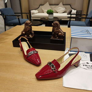 Prada 1D193N Patent Leather Slingbacks 50 mm Heel P67328 - 35 - View 4