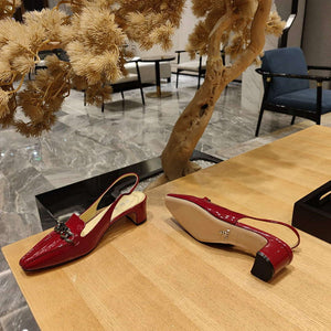 Prada 1D193N Patent Leather Slingbacks 50 mm Heel P67328 - 35 - View 6