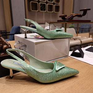 Prada 1I021N Satin slingbacks with crystals P78531 - 35 - View 4