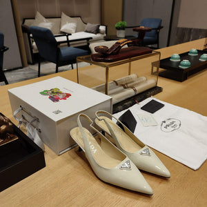 Prada 1I153N Patent-leather slingback pumps P78571 - 35 - View 1