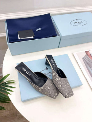 Prada 1I479N Women's Lizard Grain Cowhide Mules Fashion Shoes P67323 - Euro 35=US 4 - View 5