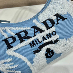 Prada 1NE515 Re-Edition 2000 embroidered drill mini bag blue white - Default Title - View 5