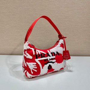 Prada 1NE515 Re-Edition 2000 embroidered drill mini bag Red white - Default Title - View 2