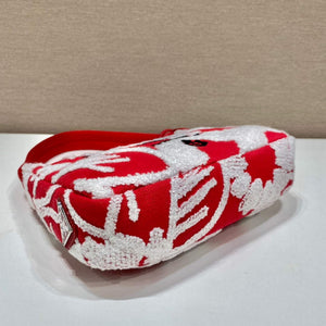 Prada 1NE515 Re-Edition 2000 embroidered drill mini bag Red white - Default Title - View 7