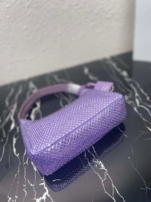 Prada 1NE515 Satin mini-bag with artificial crystals Purple - Default Title - View 6