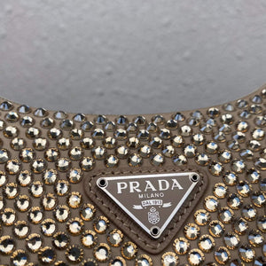 Prada 1NE515 Satin mini-bag with artificial crystals apricot - Default Title - View 5