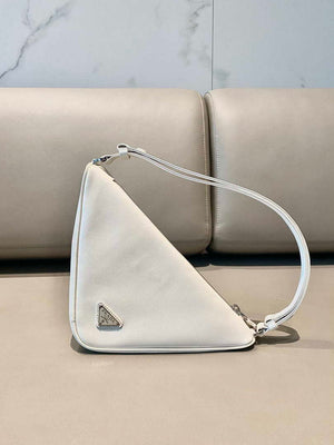 Prada 1NQ043 Triangle leather pouch White - Default Title - View 6
