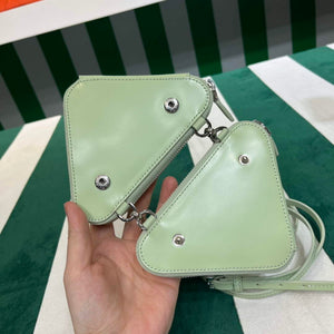 Prada 1NR015 Embellished satin and leather mini-pouch Light green - Default Title - View 5