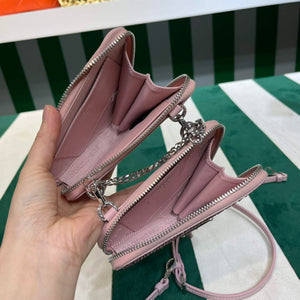 Prada 1NR015 Embellished satin and leather mini-pouch Pink - Default Title - View 6
