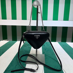 Prada 1NR015 Saffiano leather mini pouch Black - Default Title - View 1