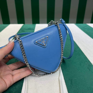 Prada 1NR015 Saffiano leather mini pouch Blue - Default Title - View 2