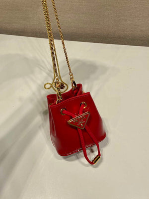Prada 1NR016 patent leather mini pouch Red - Default Title - View 2