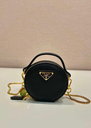 Prada 1NR023 Saffiano leather mini-pouch Black - Default Title - View 2