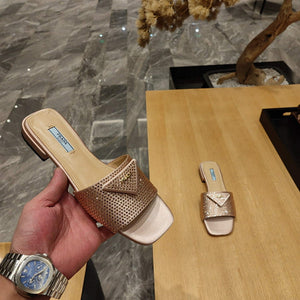 Prada 1XX608 Satin slides with crystals P78535 - 35 - View 9