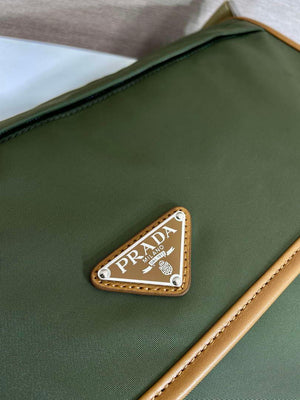 Prada 2VD052 Small Re-Nylon and leather shoulder bag Green - Default Title - View 7