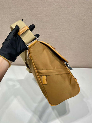Prada 2VD052 Small Re-Nylon and leather shoulder bag Tan - Default Title - View 5