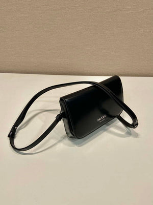 Prada 2VD061 Black Brushed Leather Mini-bag With Shoulder Strap Black - Default Title - View 5