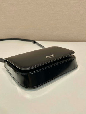 Prada 2VD061 Black Brushed Leather Mini-bag With Shoulder Strap Black - Default Title - View 7