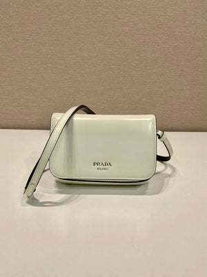 Prada 2VD061 Black Brushed Leather Mini-bag With Shoulder Strap White - Default Title - View 2