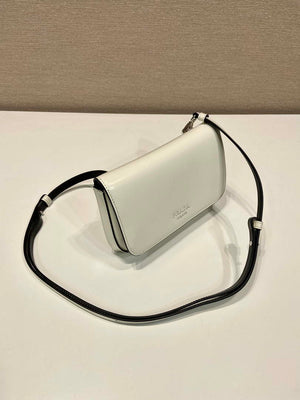 Prada 2VD061 Black Brushed Leather Mini-bag With Shoulder Strap White - Default Title - View 4