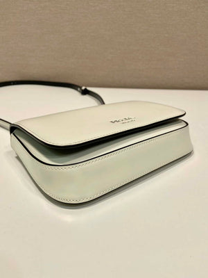 Prada 2VD061 Black Brushed Leather Mini-bag With Shoulder Strap White - Default Title - View 6