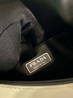 Prada 2VD061 Black Brushed Leather Mini-bag With Shoulder Strap White - Default Title - View 10