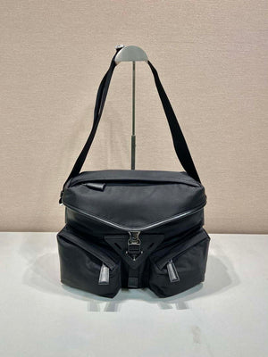 Prada 2VD062 Re-Nylon and leather shoulder bag Black - Default Title - View 1