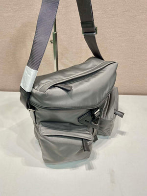 Prada 2VD062 Re-Nylon and leather shoulder bag Gray - Default Title - View 2