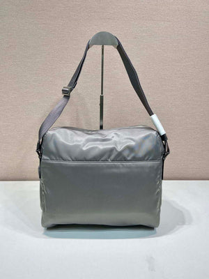 Prada 2VD062 Re-Nylon and leather shoulder bag Gray - Default Title - View 4