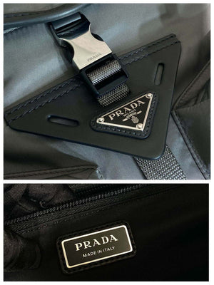 Prada 2VD062 Re-Nylon and leather shoulder bag Gray - Default Title - View 9