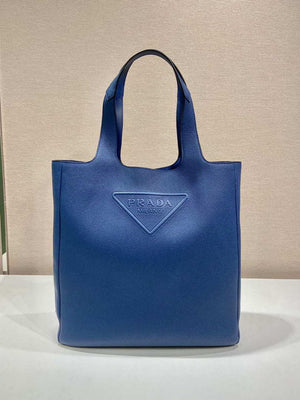 Prada 2VG092 Leather Tote Shoulder Bags Blue - Default Title - View 10