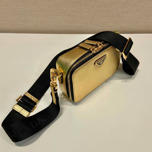 Prada 2VH070 Saffiano Gold leather Prada Brique bag - Default Title - View 3
