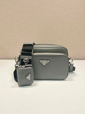 Prada 2VH170 Saffiano leather shoulder bag Gray - Default Title - View 1
