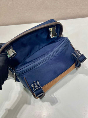 Prada 2VH171 Mini Re-Nylon and leather shoulder bag Navy Blue - Default Title - View 7