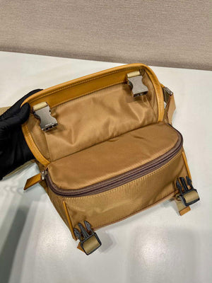 Prada 2VH171 Mini Re-Nylon and leather shoulder bag Tan - Default Title - View 7