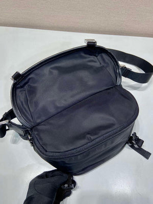Prada 2VH171 Mini Re-Nylon and leather shoulder bag Black - Default Title - View 7