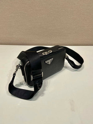 Prada 2VH173 Prada Brique Saffiano leather bag Black - Default Title - View 4