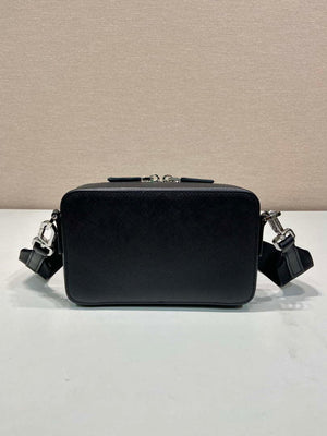 Prada 2VH173 Prada Brique Saffiano leather bag Black - Default Title - View 5