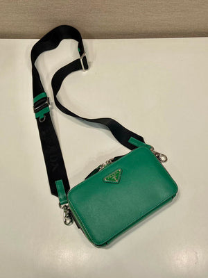 Prada 2VH173 Prada Brique Saffiano leather bag Green - Default Title - View 3