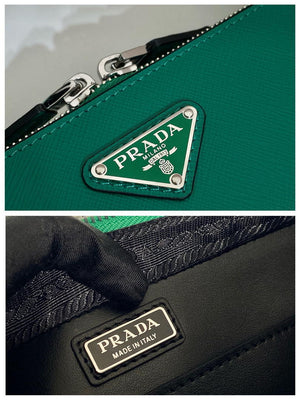 Prada 2VH173 Prada Brique Saffiano leather bag Green - Default Title - View 9