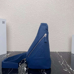 Prada 2VZ098 Prada Cross Leather Bag Blue - Default Title - View 1