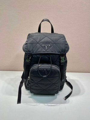 Prada 2VZ135 Re-Nylon Padded Backpack With Hood Black - Default Title - View 2