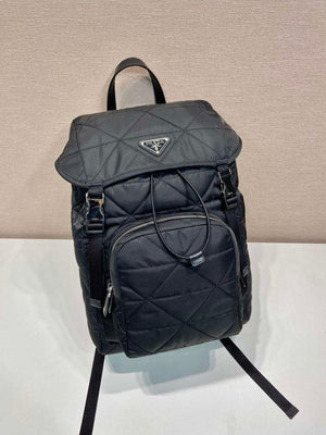 Prada 2VZ135 Re-Nylon Padded Backpack With Hood Black - Default Title - View 4