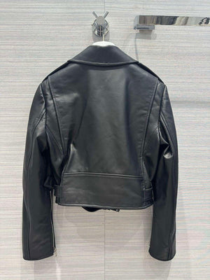 Prada 58967A Women's Fashion Clothing Nappa Leather Biker Jacket P99461 - 36 - View 9