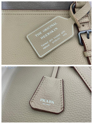 Prada Large leather tote bag 1BG602 Sand Beige - Default Title - View 7