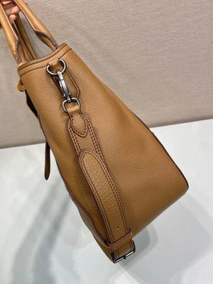 Prada Large leather tote bag 1BG602 Brown - Default Title - View 5
